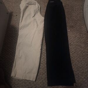 Corduroy Pants Set in Cream and Black